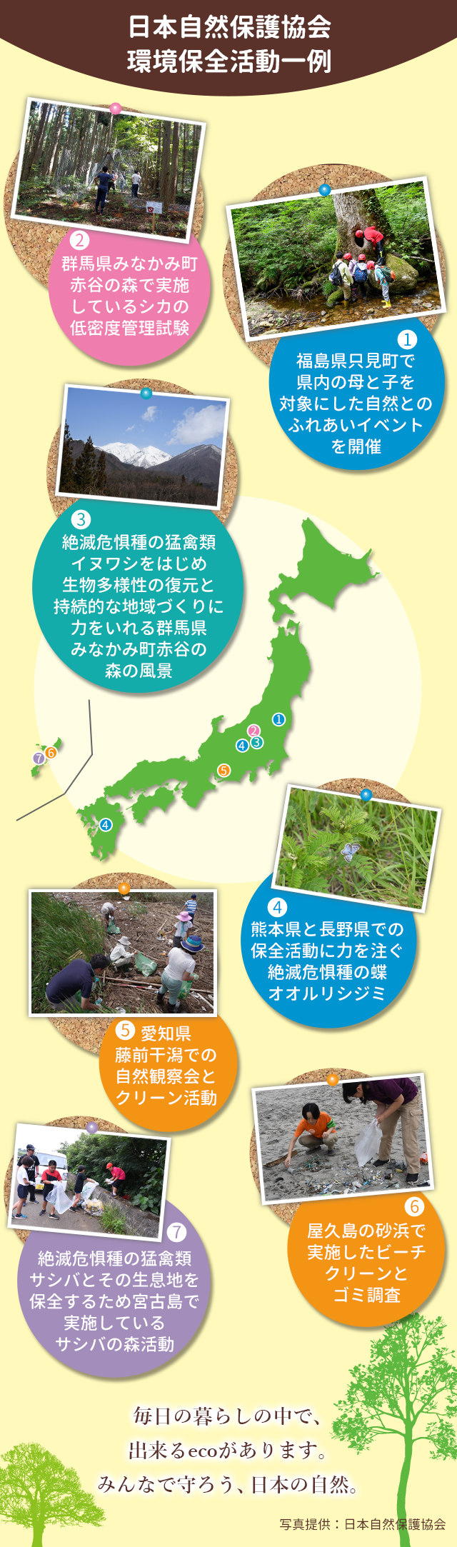 日本自然保護協会環境保全活動一例