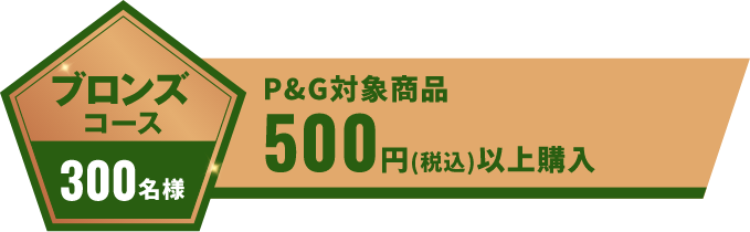 ブロンズコース 300名様 P&G対象商品500円(税込)以上購入
